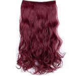 Extension de cheveux boucl�s rouge vin 236 po avec 6 pinces