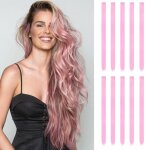 Extensions de cheveux - pack 10 m�ches clip - in 55cm rose clair pour filles accessoire cheveux - 10 ...