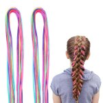 Extensions cheveux tresses color�es - 70 pi�ces?meches rajout d�grad�e - convient pour femmes filles ...