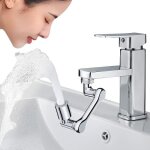 Extension de robinet salle de bain multifonctionnel pivotant  1440 degrs 2 fonctions de pulvrisation ...