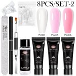 Extension vernis  ongles gel ensemble acrylique cristal construction complet polygel pour ongles kit ...