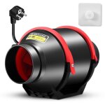 Extracteur dair 100mm extracteur dair silencieux ventilateur de conduit de fume pour salle de bain toilettes ...