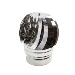 Extracteur de chemine fume et vent de chemine  20 cm globe tournant ronde (raccord mle) rotatif ...
