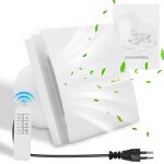 Extracteur dair 100mm vmc salle de bain 130m / h extracteur dair salle de bain avec t�l�commande 2 directions ...