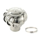Extracteur de fumes rotatif olien en inox chapeau de chemine 110mm extracteur rotatif grille chapeau ...
