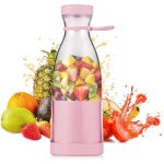 Extracteur de jus - mini mixeur électrique - rechargeable usb - portable - rose Extracteur de jus - mini mixeur électrique - rechargeable usb - portable - rose