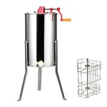 Extracteur de miel manuel - duoku - centrifugeuse � miel 2 / 4 cadres - extraction apicole en acier inoxydable ...