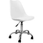 Eyre chaise de bureau � roulettes 97x47x58cm blanc
