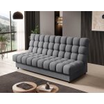 Ezra - canap convertible clic - clac 3 places avec coffre en tissu textur - gris