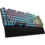 F2088 clavier mécanique de jeu style machine à ecrire rétroéclairage led arc - en - ciel touches rondes ... F2088 clavier mécanique de jeu style machine à ecrire rétroéclairage led arc - en - ciel touches rondes ...