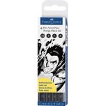Faber - castell etui 4 feutres pitt artist pen noir manga