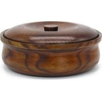 Fablcrew saladier en bois avec couvercle bol en bois acacia alimentaire assiette de fruits secscorbeille ...