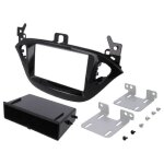 Facade autoradio - adnauto - fa509 - noir brillant - compatible opel adam et corsa e - vide - poche