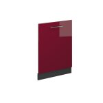 Faade de lave - vaisselle fame - line 60cm sans pt rouge bordeaux haute brillance anthracite vicco