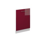 Fa�ade de lave - vaisselle fame - line 60cm sans pt rouge bordeaux haute brillance blanc vicco