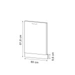 Fa�ade de lave - vaisselle r - line 60cm sans pt ch�ne de force dor� / blanc vicco 54502
