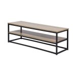 Facto meuble tv chêne - décor chêne et noir - l 120 x p 40 x h 42 cm Facto meuble tv chêne - décor chêne et noir - l 120 x p 40 x h 42 cm