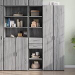 Faf - neuf * buffet haut - sonoma gris - vaisselier / cabinet salon 40x425x185 cm bois ding�nierie juin7463505 ...