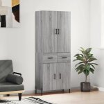 Faf - neuf * buffet haut - sonoma gris - vaisselier / cabinet salon 695x34x180 cm bois ding�nierie juin9096491 ...