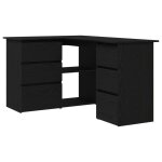 Faf - neuf * bureau dangle noir en ch�ne bureau informatique 145x100x76 cm fait de - bois ding�nierie ...