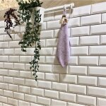 Fa�ence effet carreau de m�tro branco 75x15 cm - blanc brillant biseaut�