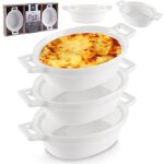 Faire bols À cuisson plat ovale résistant au four 120ml 3pcs Faire bols À cuisson plat ovale résistant au four 120ml 3pcs