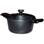 Faitout - baumalu - granit pro - d: 28 cm - noir - anti - adhsif sans pfoa