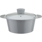 Faitout fonte daluminium - gsw - bolero - 28 cm - induction - gris / blanc