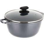 Faitout fonte aluminium intrieur effet pierre 24cm h11cm - revtement anti - adhsif 2 couches sans ...