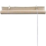 Fan store  rouleau vnitiens en toile bambou naturel 80 x 160 cm couleur naturelle de bambou avec un ...