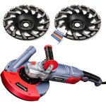 Fanzwork meuleuse bton 1750w / 180 mm 7. 500 tr / min set avec 2 disques diamant premium 180 mm capot ...