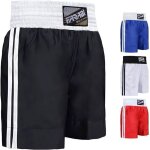 Shorts de boxe - farabi sports - noir - tissu respirant - ceinture lastique - ultra lger