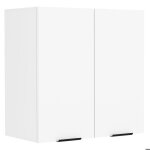 Fasola meuble haut de cuisine 60 cm 2 portes blanc.