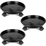 Fasomoov lot de 3 supports ronds pour pots de fleurs chariot avec roulettes universelles pour jardin ...