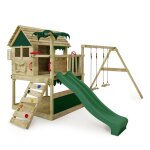 Fatmoose aire de jeux portique bois tikataka avec balançoire et toboggan vert cabane enfant extérieure ... Fatmoose aire de jeux portique bois tikataka avec balançoire et toboggan vert cabane enfant extérieure ...