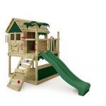 Fatmoose aire de jeux portique bois tikataka avec toboggan vert cabane enfant extrieure avec bac  sable ...