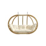 Fauteuil 2 places en épicéa avec coussin - amazonas - globo royal chair natura - utilisable intérieur ... Fauteuil 2 places en épicéa avec coussin - amazonas - globo royal chair natura - utilisable intérieur ...