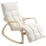 Fauteuil � bascule fauteuil � bascule avec dossier repose - pieds fauteuil fauteuil relax aspect lin ...