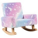 Fauteuil à bascule pour enfant costway - rembourré en flanelle - pied en bois de peuplier massif - brille ... Fauteuil à bascule pour enfant costway - rembourré en flanelle - pied en bois de peuplier massif - brille ...