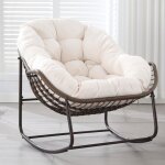 Fauteuil  bascule pour lintrieur et lextrieur - fauteuil  bascule surdimensionn avec coussin rembourr ...