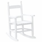 Fauteuil  bascule - mango - pour enfants - blanc bois de peuplier massif m124008881