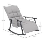 Fauteuil � bascule fauteuil de relaxation avec repose - pieds dossier r�glable jusqu� 120kg microfibre ...