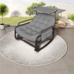 Fauteuil à bascule rembourré - rocking chair - chaise à bascule de jardin extérieure avec visière - pour ... Fauteuil à bascule rembourré - rocking chair - chaise à bascule de jardin extérieure avec visière - pour ...
