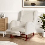 Fauteuil � bascule - repose - pieds r�glable - rocking chair - fauteuil dallaitement - avec 2 poches ...