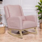 Fauteuil  bascule scandinave rocking chair salon chaise  bascule avec accoudoirs style moderne pieds ...