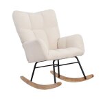 Fauteuil � basculerocking chairchaise � bascule avec polaire sherpafauteuil allaitementavec pieds en ...