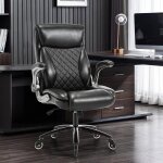 Fauteuil de bureau 200kg avec accoudoirs rabattables fauteuil de direction ergonomique en cuir pu chaise ...