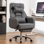 Fauteuil de bureau - chaise de bureau - repose - pieds escamotable dossier inclinable 155� t�ti�re et ...