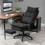 Fauteuil de bureau direction massant hauteur r�glable dossier inclinable repose - pied int�gr� toile ...