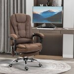 Fauteuil de bureau ergonomique massant chauffant repose - pied + coussin lombaires hauteur r�glable dossier ...